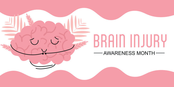 Drawn banner for Brain Injury Awareness Month