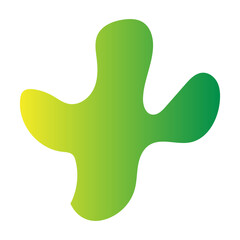 abstract green shape element