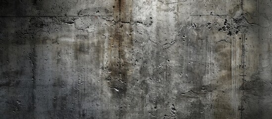 Obraz premium This photo showcases a rough and raw cement wall texture, filled with a multitude of cracks and imperfections, providing a gritty grunge backdrop.