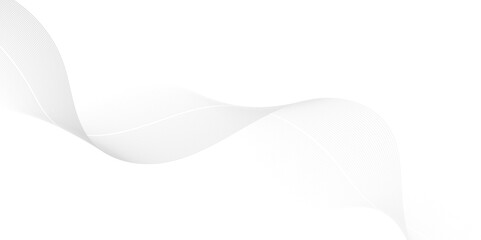 Background with waves blend flowing white light transparent bright minimal element creative science and technology line background.
