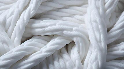 knitted white scarf closeup texture
