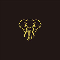 elephant logo style design Vector illustration of an elephant head