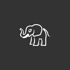 Obraz premium elephant logo style design Vector illustration of an elephant head