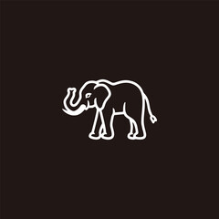 elephant logo style design Vector illustration of an elephant head