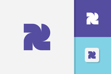 letter r logo design vector template