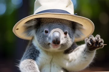 Keuken spatwand met foto a koala, cute, adorable, koala with glasses © Salawati