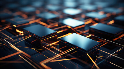 glass cube graphic abstract background