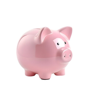 Cute piggie bank isolated image financial serving concept