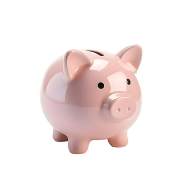 Cute piggie bank isolated image financial serving concept