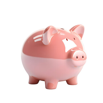Cute piggie bank isolated image financial serving concept