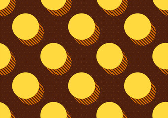 Vintage Circle Minimal Geometric Design Pattern. Artistic Background for Gift Wrapping, Cards, and Banners Website Decor.