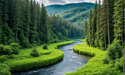 Fototapeta premium mountain river in the mountains