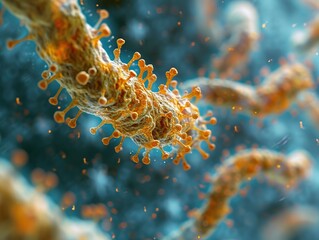 Fototapeta premium Coronavirus 2019-nCoV. Close-up of virus cells.