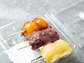 skewered sweet dumplings,Dango, Japanese traditional sweets dango