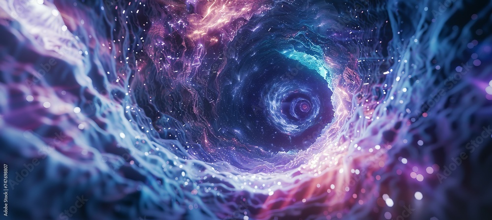 Sticker portal to interstellar cosmic dimension space. generative ai technology.