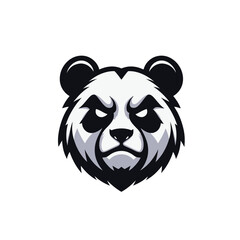 Panda head mascot vector illustrator for sport or esport gaming logo
