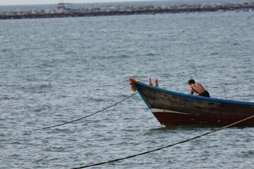 fishing boat in the sea