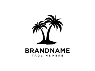 Obraz premium palm tree logo vector icon illustration