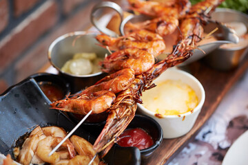 grilled shrimp on a plate