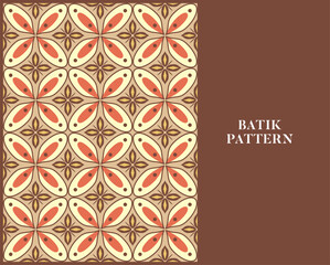 batik pattern with retro style and color
