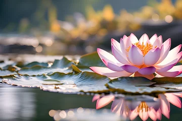 Foto op Canvas pink water lilies © Tayba