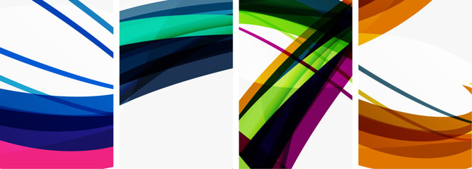 Abstract colorful wave posters for wallpaper, business card, cover, poster, banner, brochure, header, website