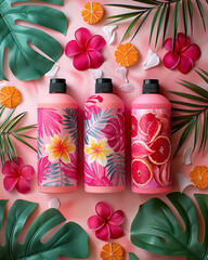 Shampoo pack product photography