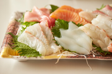 Sashimi, fresh raw fish dish