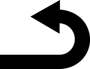 Road Traffic Direction Arrow way icon in trendy fill style. Choice, option, pathway, opportunity. location. GPS element symbol template for graphic and web design isolated on transparent background.