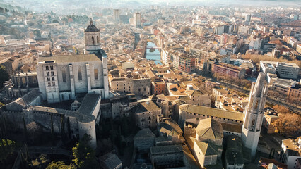 aerial view of girona 