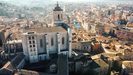 aerial view of girona