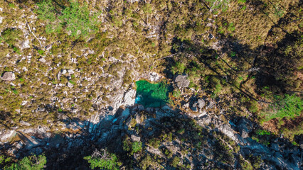 waterfall seen from above