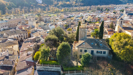 medieval city seen from above