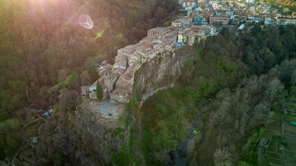 medieval city from above