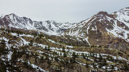 snow covered mountains