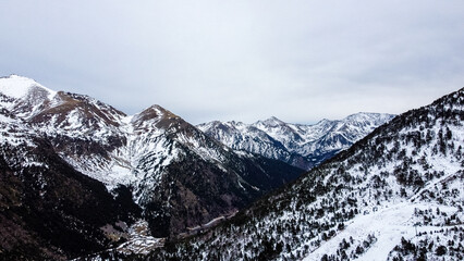 snow covered mountains