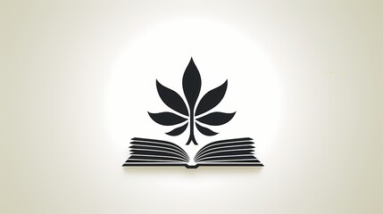 open book with leaves
