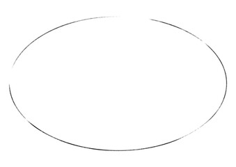 黒のかすれた楕円フレーム