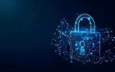 Cyber security concept,  3d illustration of a padlock on a dark background, background with lock, Security, safe, privacy or other concept illustration or background, generative ai