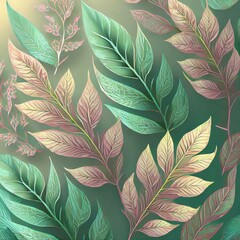 Pastel Leaf Colored patterns