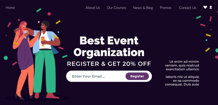 Best event organization, register for discount