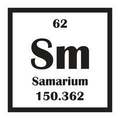 Samarium chemical element icon