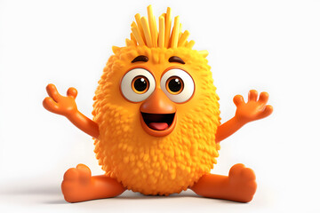 3d chicken nuggets cute character