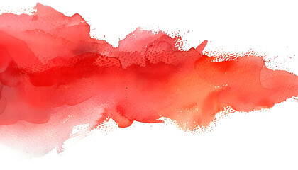 colorful vermillion red watercolor stains - obrazy, fototapety, plakaty