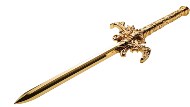 Sword isolated on transparent background