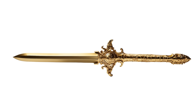 Sword isolated on transparent background