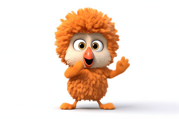 Fototapeta premium 3d Fried chicken cute character cartoon