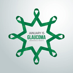 January is Glaucoma awareness month vector illustration. Glaucoma awareness month themes design concept with flat style vector illustration. Suitable for greeting card, poster and banner.