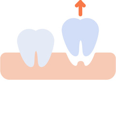 vector  flat filled icons  illustration of dentist 