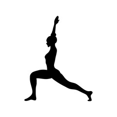 Fototapeta na wymiar yoga woman silhouette